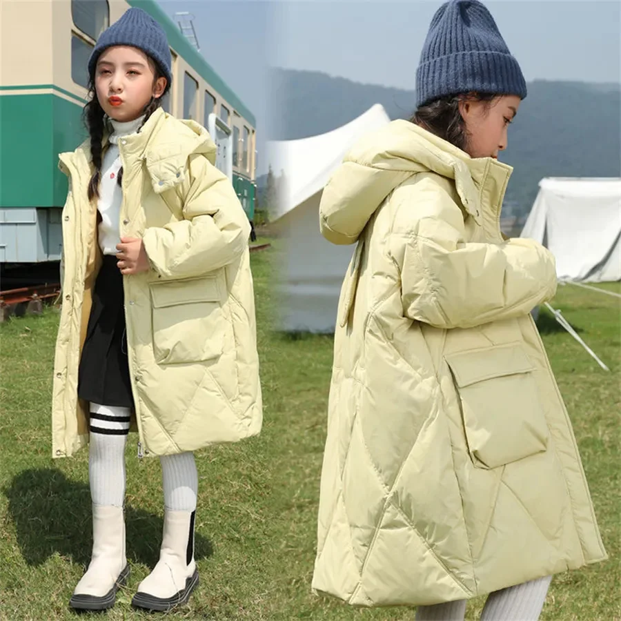 

Children's Parkas Winter Girls Fashion Jacket Teen Waterproof Coat Kids Thicken Warm Outwear Casual 4-13 years