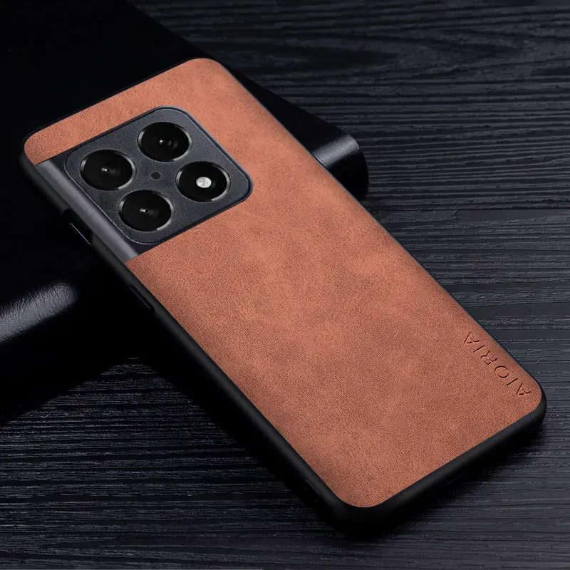 Deluxe PU Leather Scratch-Resistant Solid Color Phone Cover