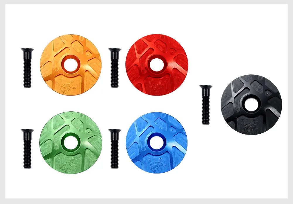 RYET Super Light Aluminum 7075 Ahead-cap 5g Headset Top Cover Top-Cap CNC Machined TopCap Bolt Bike Stem Caps Bicycle Parts