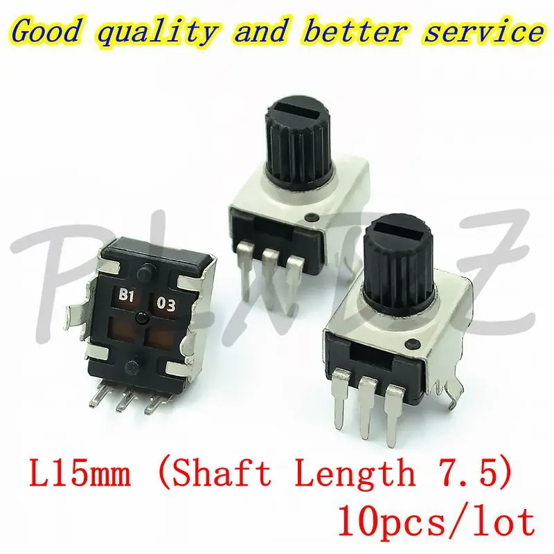 10PCS RV09 Potentiometer Vertical 15mm (Shaft Length 7.5mm) 10K 50K 100K 200K 500K 5K 1K 2K 1M WH09 Adjustable Resistor 0932