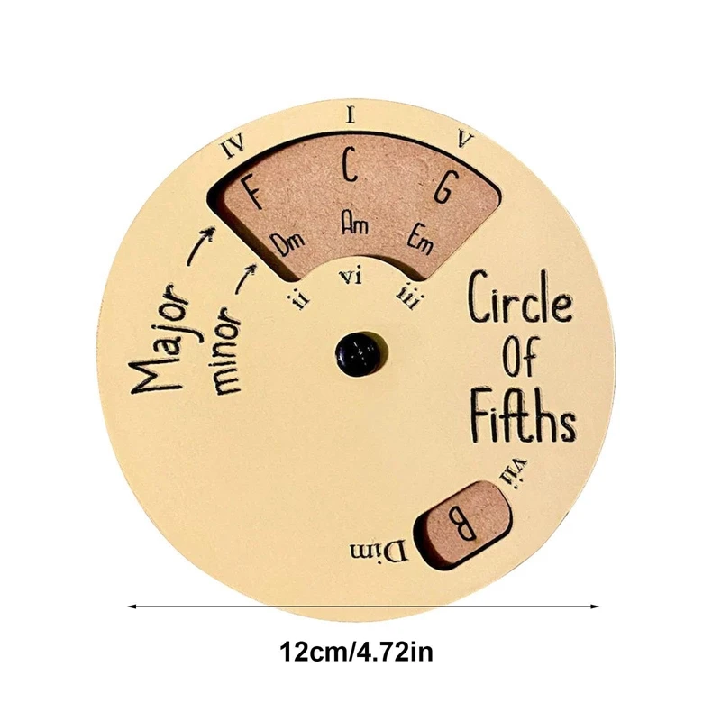1 Pcs Circle Of Fifths Wheel Precision Musical Instruments Guitar Learning And Educational Tool For Notes
