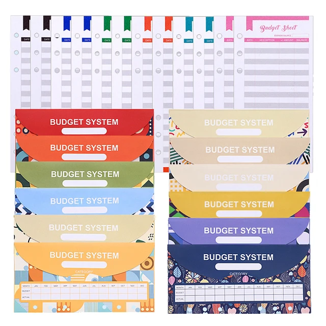 24Pcs budget binder with cash envelopes Monthly Budget Planner