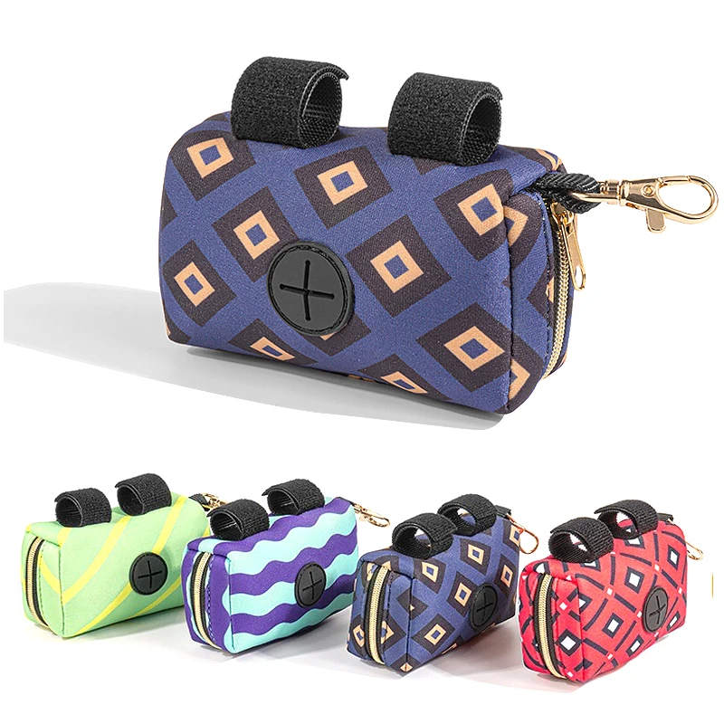 Dog Bag Holder Large Capacity Neoprene Waste Dispenser For Leash