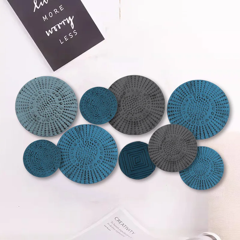 DIY Metal Disc Bar Coffee Restaurant Hotel Shopping Mall Interior Design Wall Decoration European Style Retro Art Wall Hanging