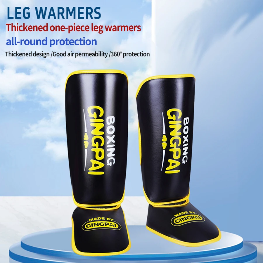 Children's Sanda Fighting Leg Protectors Muay Thai Hitting Foot Back Fitness Fighting Tibia Protectors Ankle Legboard Taekwondo