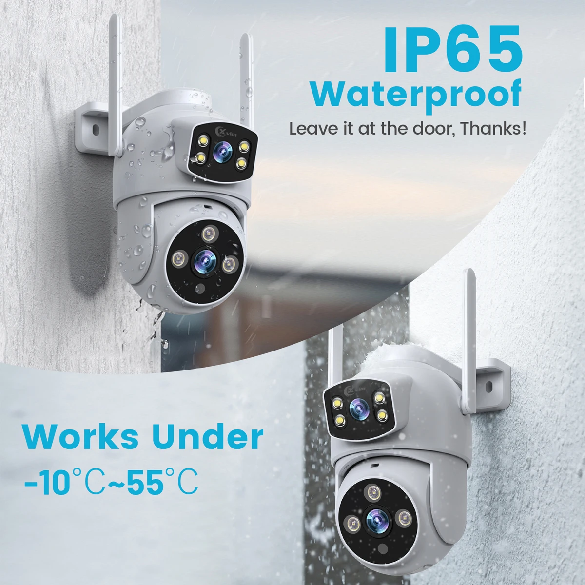 XVIM 6MP Dual Lens WiFi Camera Wireless Security Camera Waterproof 2.4G WiFi PTZ Home Security Protection Surveillance Camera 3