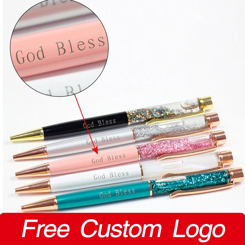 Новинка ручки из золотой фольги металлические шариковые с гравировкой имени