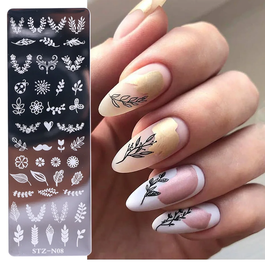 6pcs Nail Art Stamping Plates Set Flowers Christmas Snowflakes Animals Nail Stamp Template Polish Printing Manicure TRSUM01-06-1 2