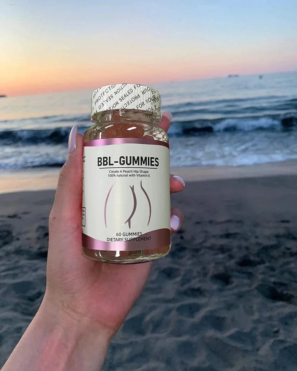 

BBL Soft Candy Bottle, Candy Free Chewing Gum,Vegetarian Supplements,Hip Curve,Elevates Hips,Firms Hips,and Enhances Hip Quality
