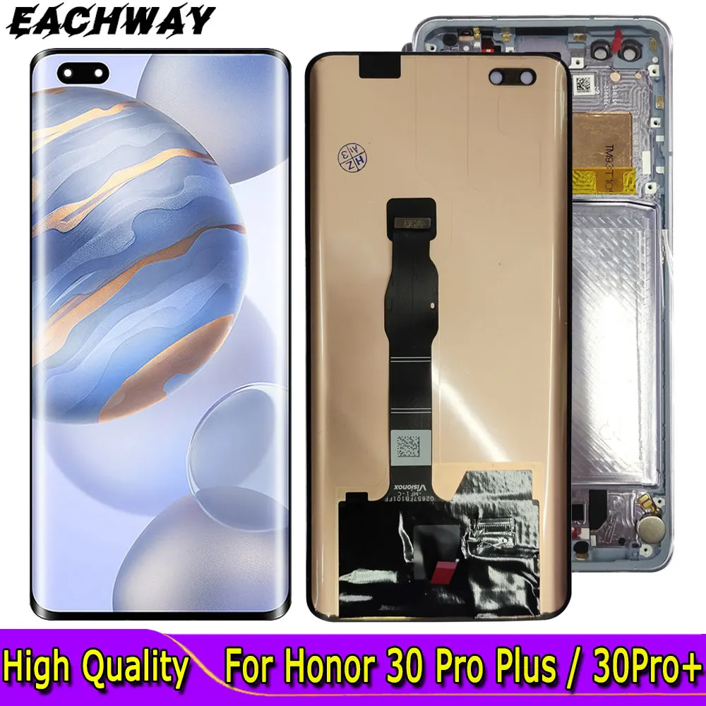 

6.57" For Huawei Honor 30 Pro Plus LCD Display EBG-AN10 LCD Screen Display Touch Panel Digitizer For Honor 30 Pro+ LCD Display