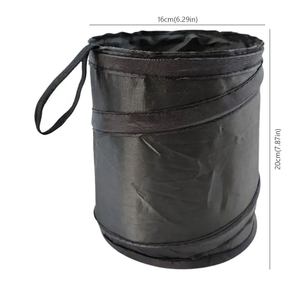 Collapsible Black Car Trash Can Pack Trash Bag Rubbish Waste Bin For Little Leak Proof Car Cooler Bag Garbage Wastebasket