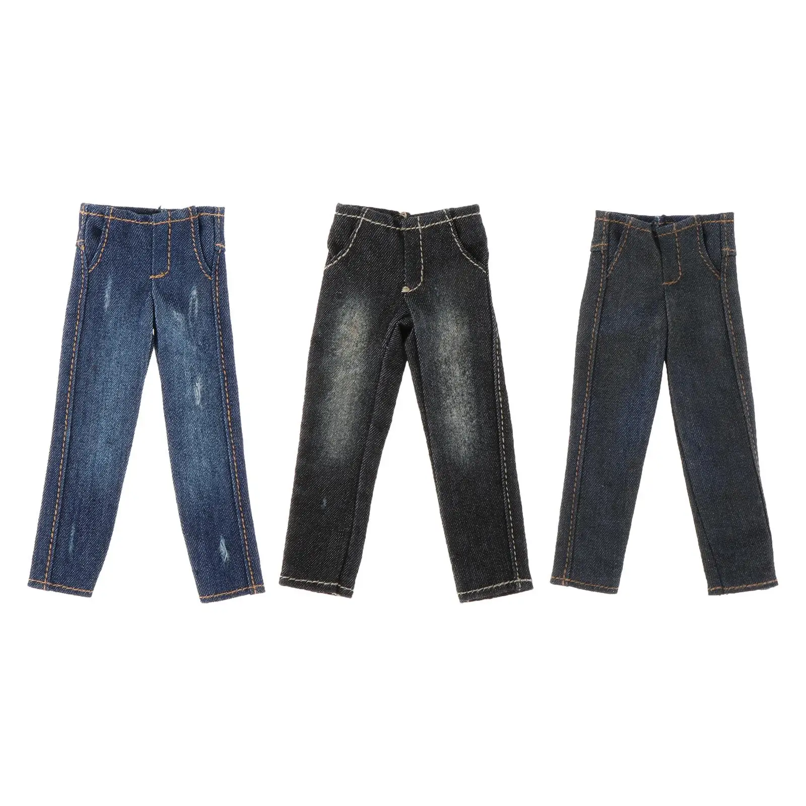 

Мужские джинсы в масштабе 1/12, Одежда для кукол ручной работы, костюм, миниатюрная одежда для платья 6 дюймов, фигурки, аксессуары для моделей кукол