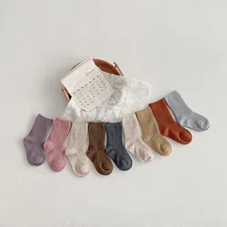 Chaussettes en coton doux pour filles et garçons, couleur bonbon, à la cheville, pour bébés et tout petits, de princesse, de haute qualité 
