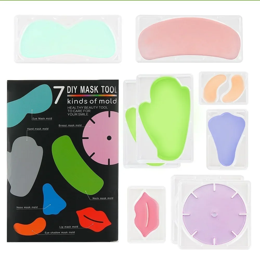DIY Mini Face Mask Maker Automatic Vegetable Natural Collagen Fruit Face Mask Machine Skin Care Brush wtih 10Pcs Mask Molds 5
