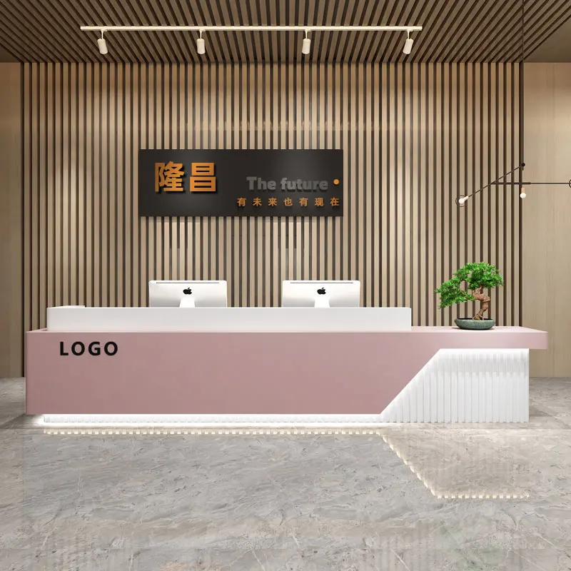 Clinic Luxury Reception Desk Beauty Salon Modern Simple Reception Desks Cashier Escritorio De Recepcion Commercial Furniture