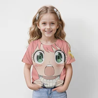 Kids Anime Japanese Spy X Family Anya Forger Graphic Print T Shirt Streetwear Men Women Fashion Short Sleeve 100-5XL T Shirt 1