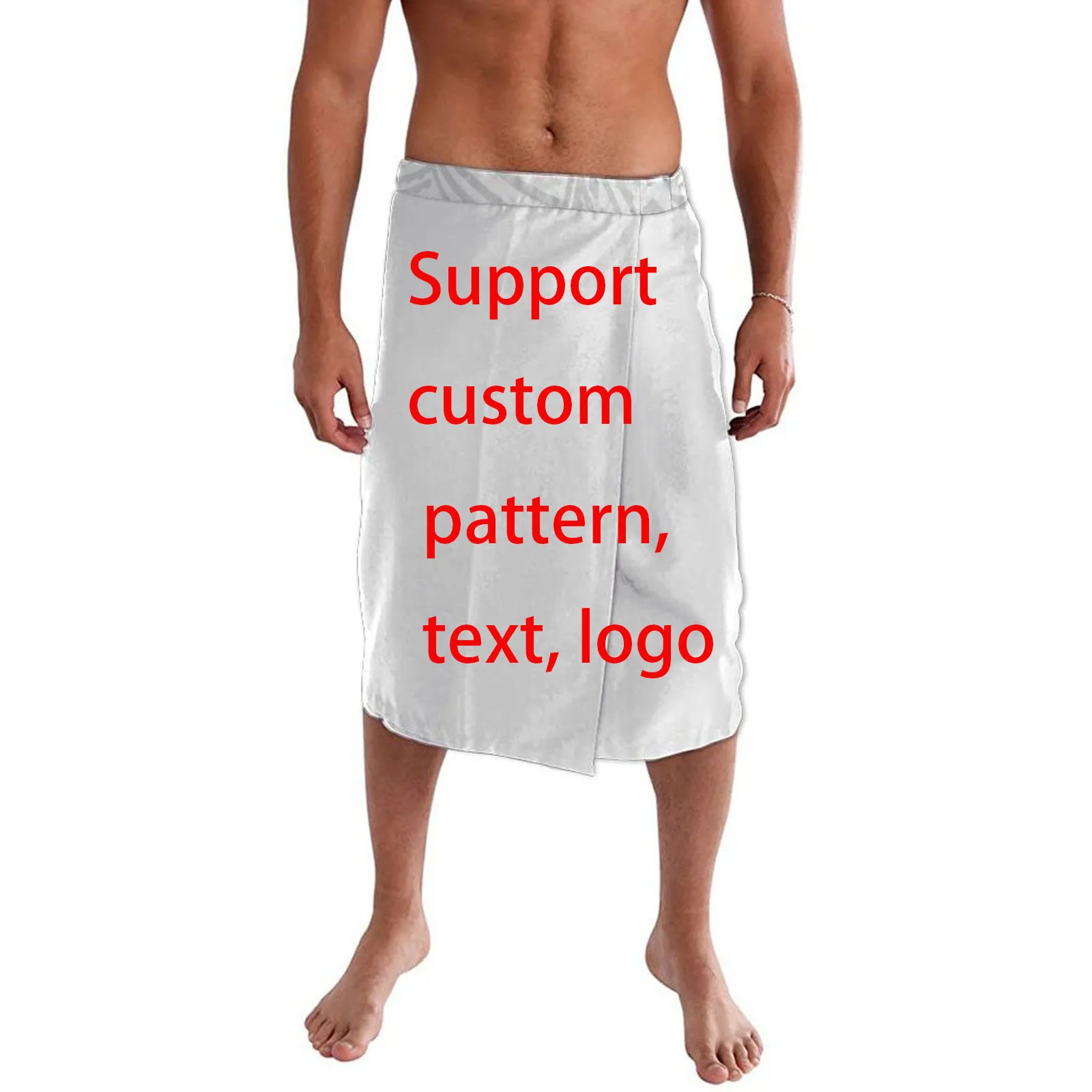 Men's Wrap Dress Polynesian Islands vintage art print casual apron Lavalava Ie Faitaga