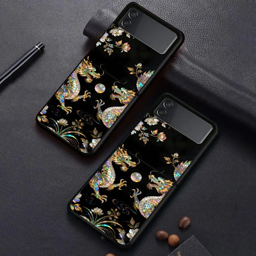 Double Dragon Pearl Art Phone Case