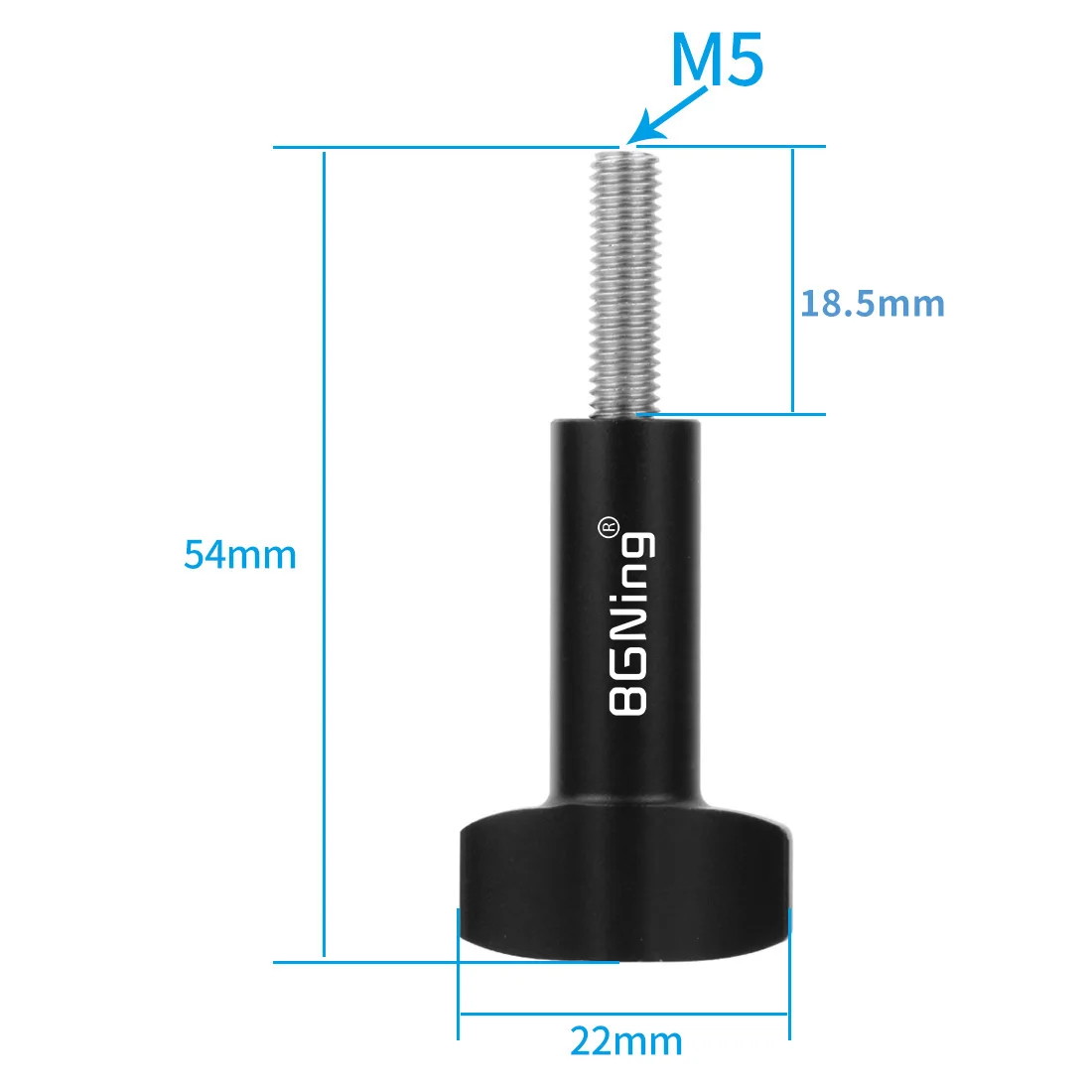 M5 Thread Bolt Stainless Steel Aluminium Alloy T Hand Tighten Screw Clamping Kno