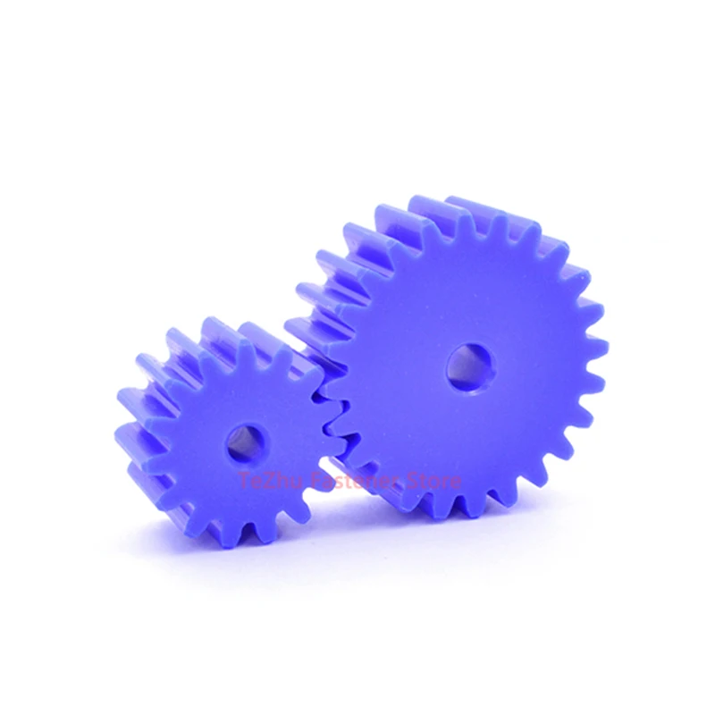 Blue Nylon Spur Gear Plastic Flat Cylindrical Drive Gears 28T-52T 1.5M 28 30 32 33 34 35 36 38 40 42 44 45 46 48 50 52 Teeth 1pc