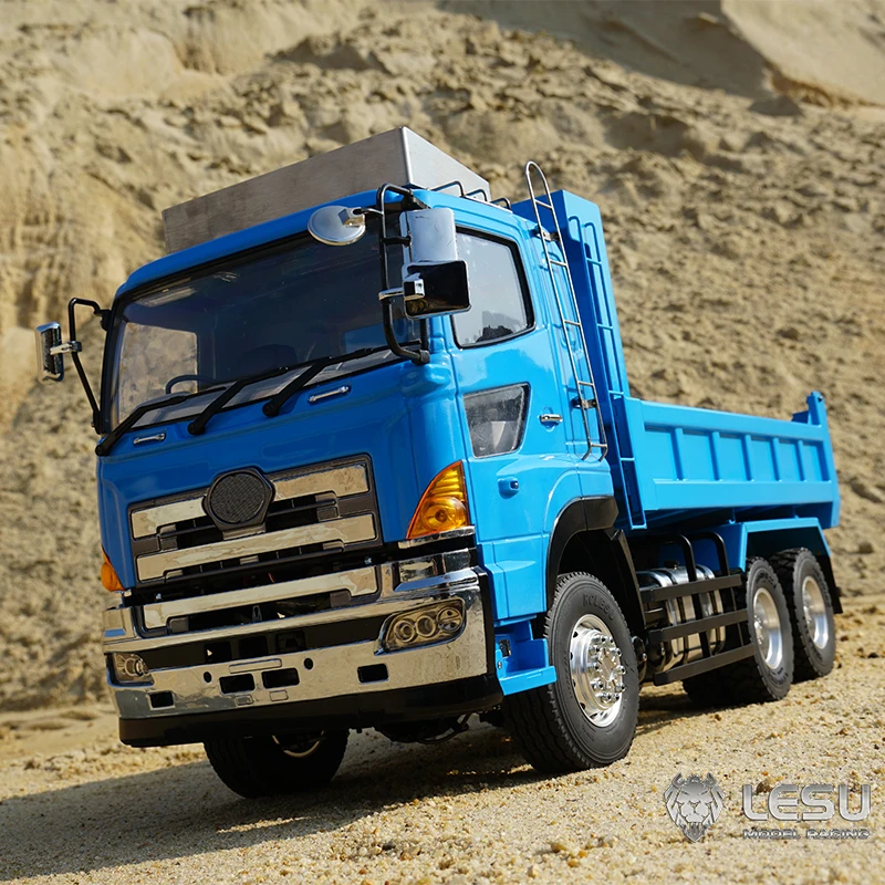 1/14 Mud truck simulation toy 6X6 three-axle full drive differential lock axle hydraulic F frame mud truck model RCLESU 3