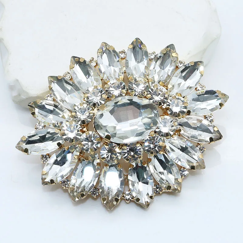 Round Glass Rhinestones - Sparkling Gems For Clothing, White