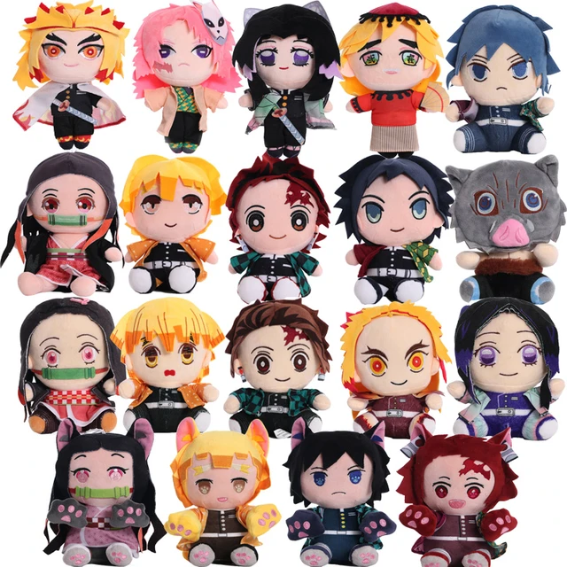 Figura de anime, boneco demon slayer, personagens kimetsu no yaiba, tanjiro  nezuko zenitsu kawaii, presente de