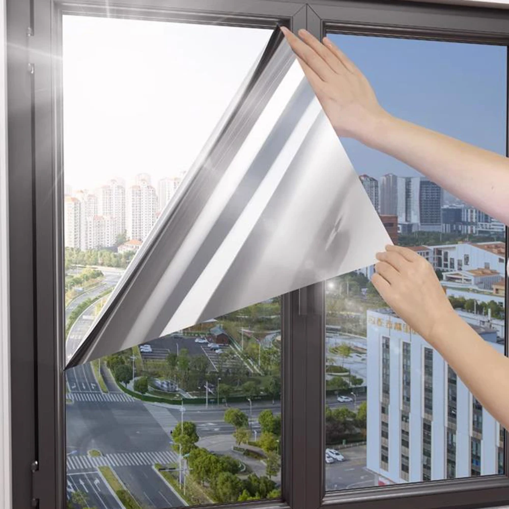 Window Solar Insulation Film Anti-peep Anti-glare Blackout Glass Stickers  Balcony One-way See-through Film Shading Gods - AliExpress