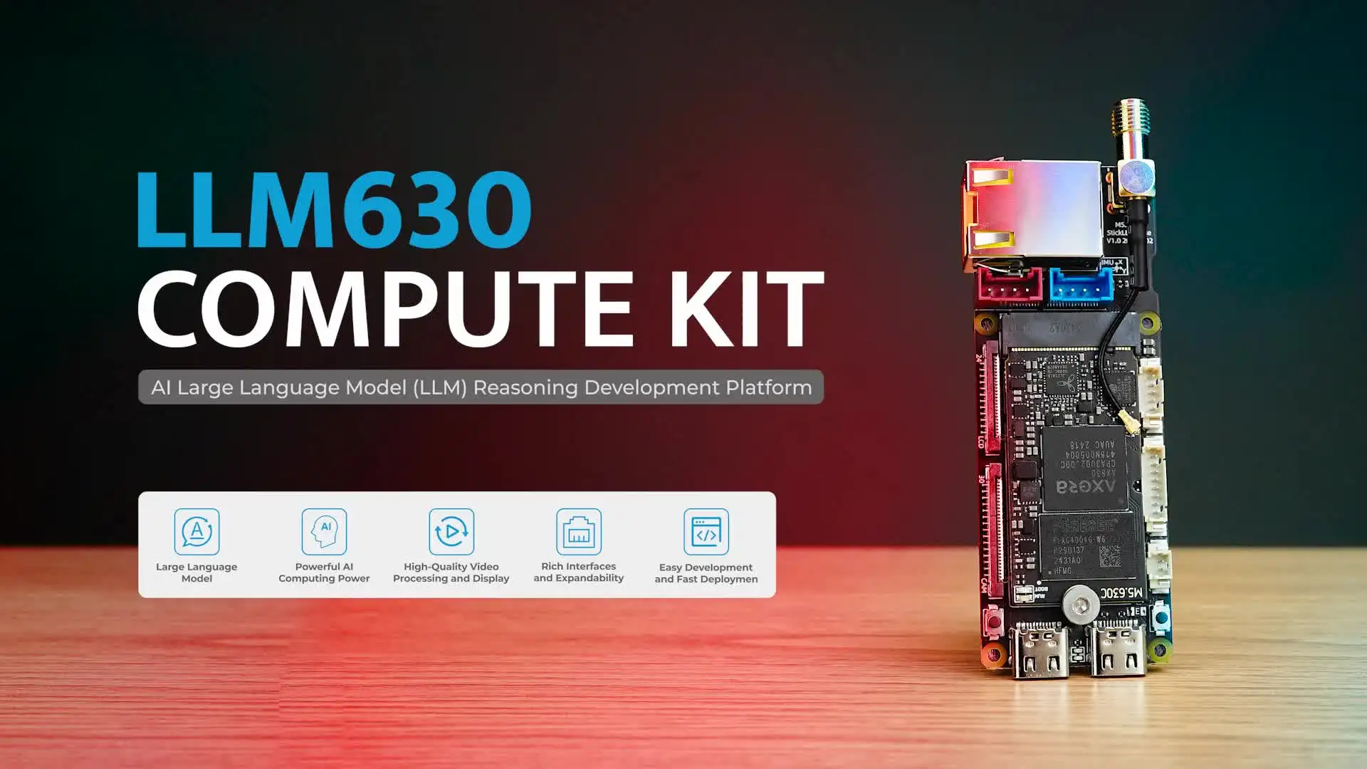 公式llm630コンピューティングキット、m5stack、ax630c