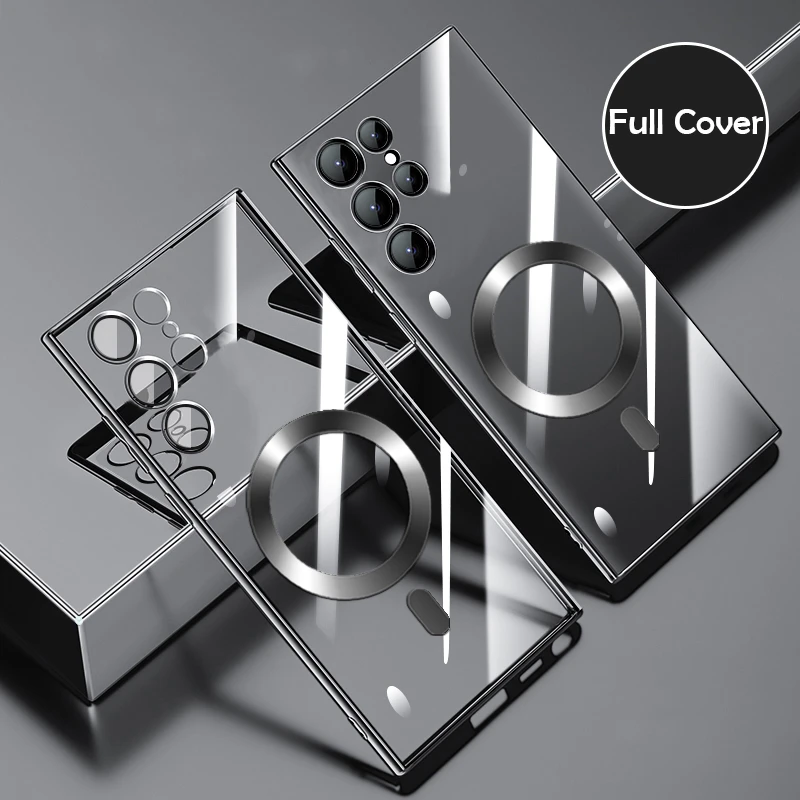 Luxury Plated Magnetic Soft Silicon Clear Phone Case