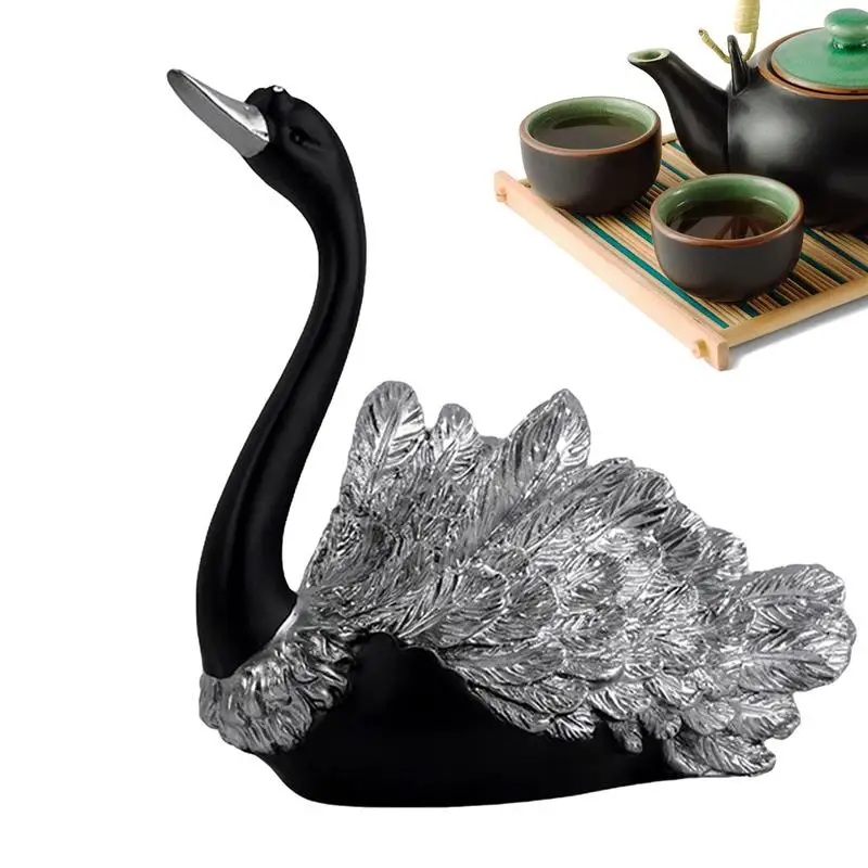 

Swans Figurines Home Decor Swans Desk Decor Black Swans Decorations Resin Swans Sculpture Couple Swans Ornaments For Entrance