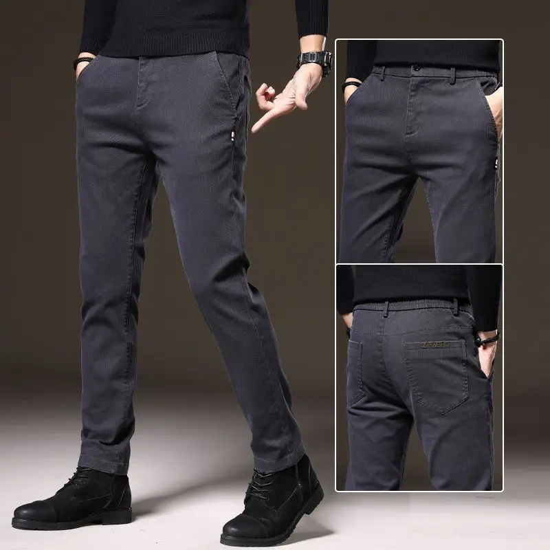 Autumn Winter KPOP Fashion Style Harajuku Casual Trousers Loose All Match Sport Jeans Zipper Solid Pockets Straight Leg Pants