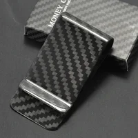 Durable Lightweight Forged Carbon Fiber Money Clip RIFD Blcoking Card Holder Wallet for men 1