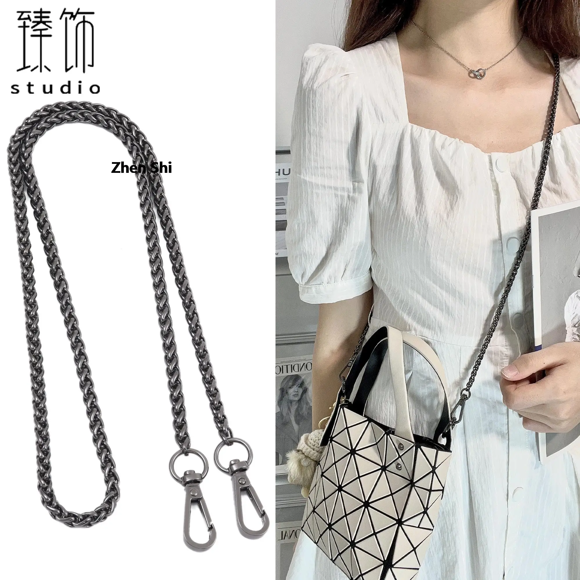 

Suitable for mini bag belt shoulder belt transformation bag chain replacement metal cross body armpit accessories