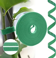 12mm x 5M Green Garden Plant Tie Tape Hook Loop Garden Strips Adjustable Tree Tie Plant Stake Cane Support Wrap Tape for Growing 1