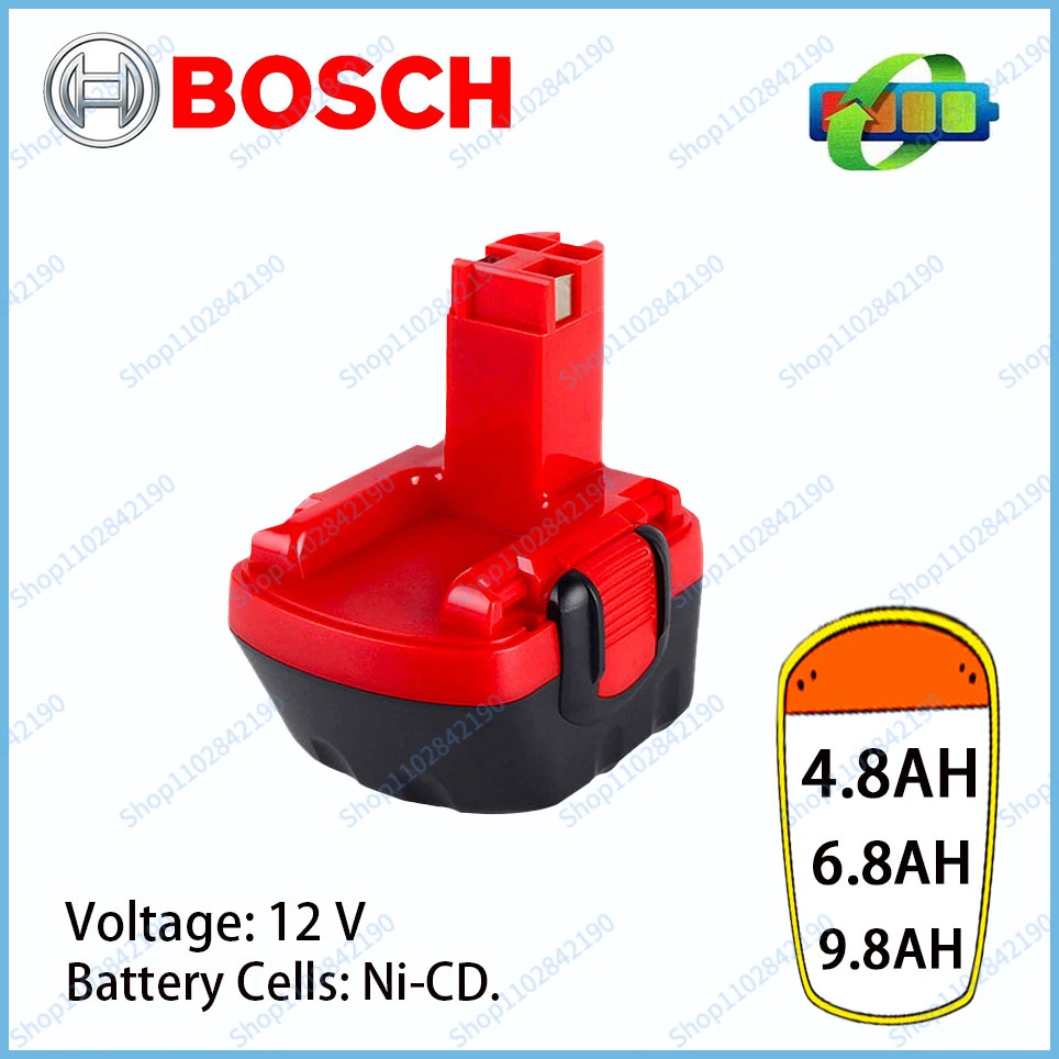 

Bosch 12V 4800mAh/6800mAh/9800mah Ni-CD Battery for Bosch Drill PSR 12 GSR 12 VE-2,GSB 12 VE-2,PSB 12 VE-2, BAT043 BAT045 BTA120