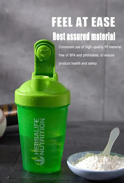 AJOYOUS 400ML Whey Protein Powder Mixing Fitness Sport Shaker Bottle Gym  Outdoor Portable Plastic Drink Cocina Cleaver