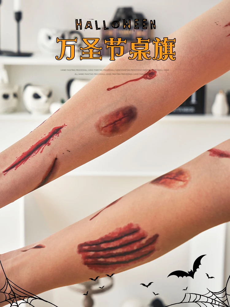 

Halloween costume cos dress up scar stickers wound stitches scar tattoo stickers horror makeup