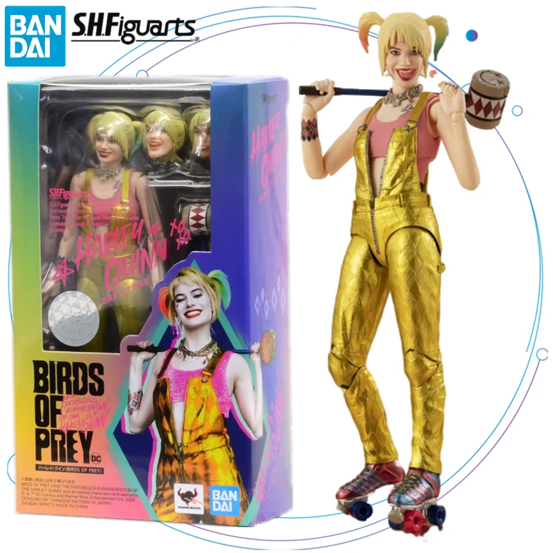 

Original BANDAI SHFiguarts DC Birds of Prey Harley Quinn Anime Figure Toys Genuine SHF Action Figurine Gift