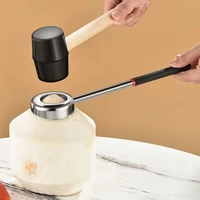 Coconut Opener Tools Set Creative Dual-purpose Hand Hole Puncher Hammer Coconut Breaker Kitchen Gadgets for Fresh Coconut Wate