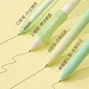 Lopet 4pc/Set Student Stationery Gel Pen Rotate/Press Quick-drying Fragrance Black Core Multiple Styles Writing Experience 4