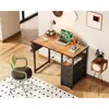 Small Computer Desk with Power Outlets and Storage Drawers Home Office Study Room Kids Bedroom 3