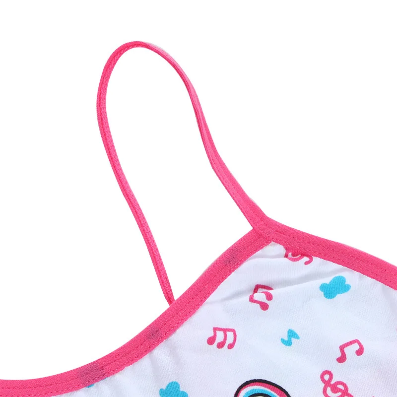 Teenage Girls Training Bras Cartoon Panda/Flower Print Young Children Purbery Student Tube Tops