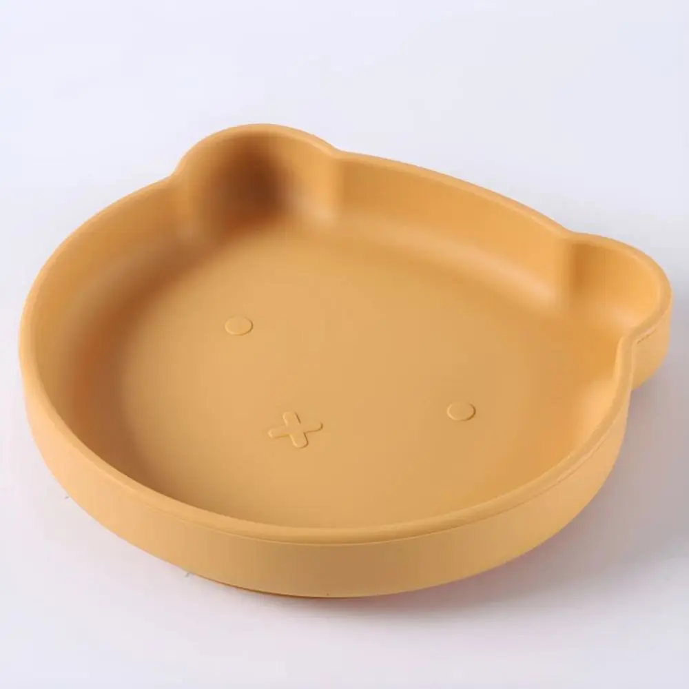 Silicone tableware set children cartoon dinner plate water cup fork spoon baby auxiliary food bowl baby silicone bowl 6