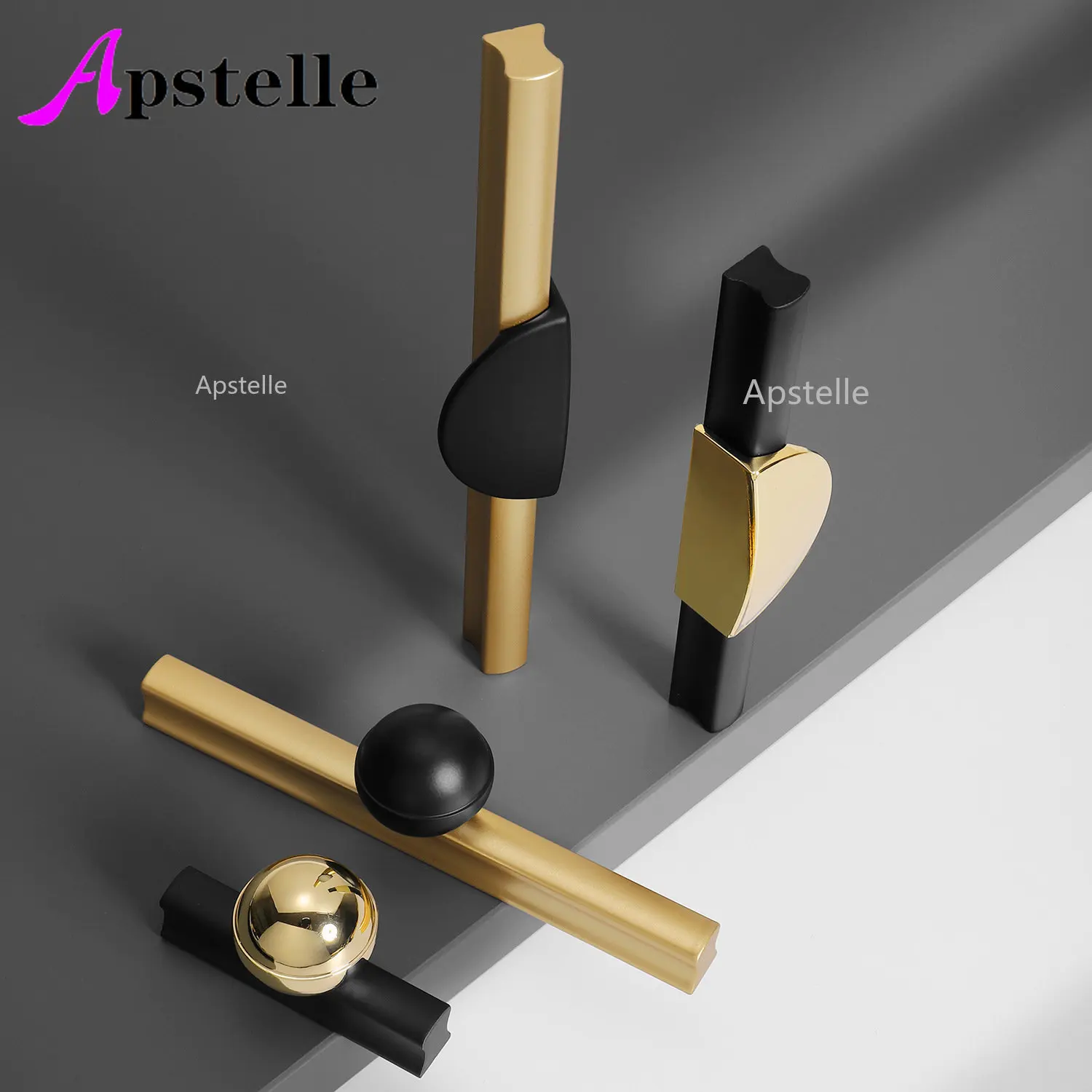 

APSTELLE Extra Long Handle Gold Black Cupboard Door Drawer Pulls 600/800/1000mm Modern Bedroom Door Cabinet Handles