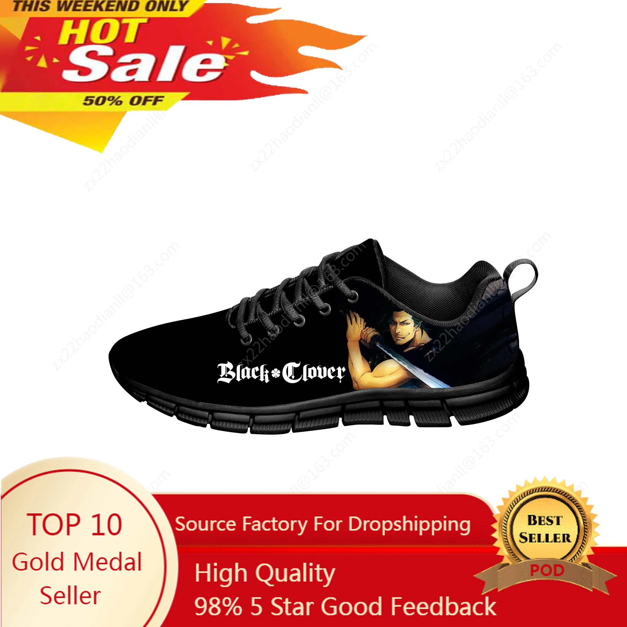 Anime Black Clover Low Top Sneakers Men Women Teenager Casual Shoes Canvas Running 3D Printed Shoes Breathable Lightweight shoe