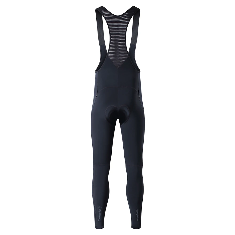 Men's Cycling Bib Tights 0&deg;C Winter Thermal Fleece Bicycling Long Bibs Waterproof Windproof Road Bike Bib Pant Clothing