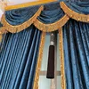 2025 New French High-grade Chenille Lace Stitching Blackout Curtains for Living Room Bedroom Finished Product Customization 3