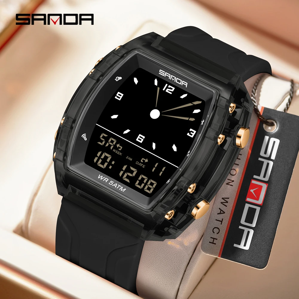 SANDA Luxury Waterproof Digital LED Sport Watch