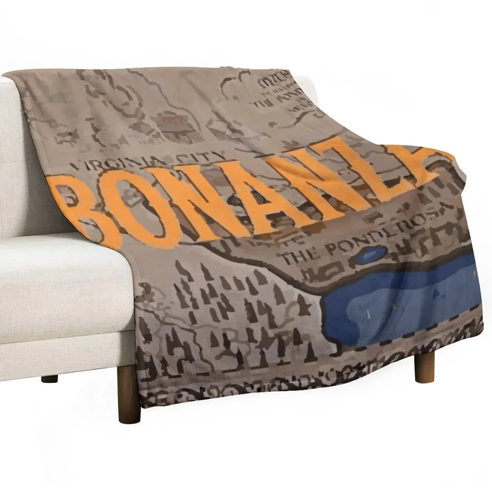 

poster logo bonanza Throw Blanket Plaid on the sofa heavy to sleep Blankets